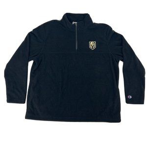 Champion Fleece Men's XL‎ Black NHL Las Vegas Golden Knights 1/4 Zip Pullover